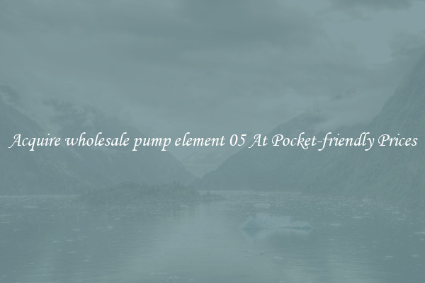 Acquire wholesale pump element 05 At Pocket-friendly Prices