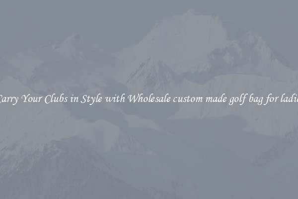 Carry Your Clubs in Style with Wholesale custom made golf bag for ladies