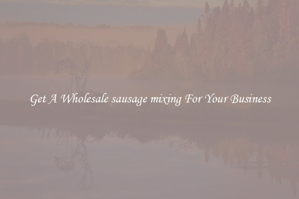 Get A Wholesale sausage mixing For Your Business