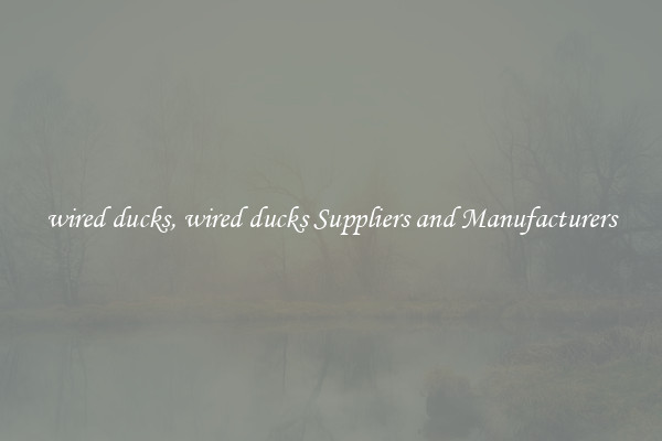 wired ducks, wired ducks Suppliers and Manufacturers