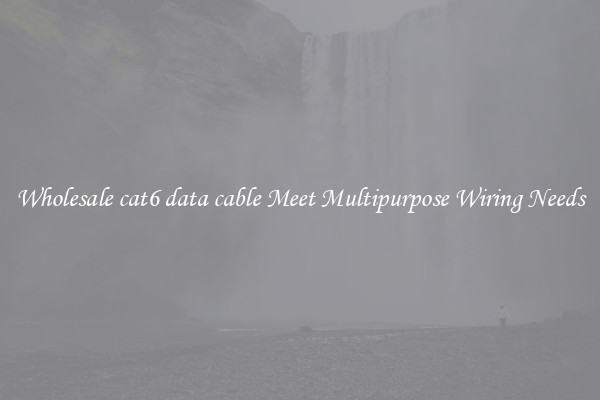 Wholesale cat6 data cable Meet Multipurpose Wiring Needs