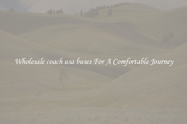 Wholesale coach usa buses For A Comfortable Journey