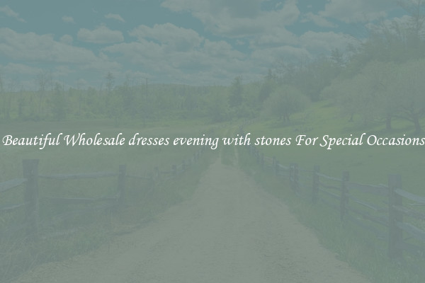 Beautiful Wholesale dresses evening with stones For Special Occasions