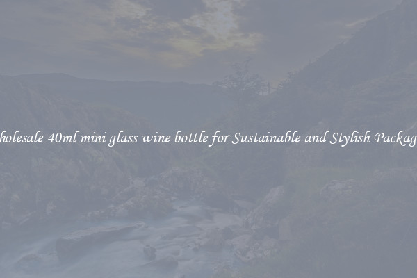 Wholesale 40ml mini glass wine bottle for Sustainable and Stylish Packaging