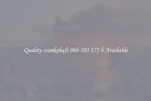 Quality crankshaft 06b 103 171 b Available