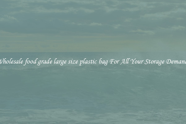 Wholesale food grade large size plastic bag For All Your Storage Demands