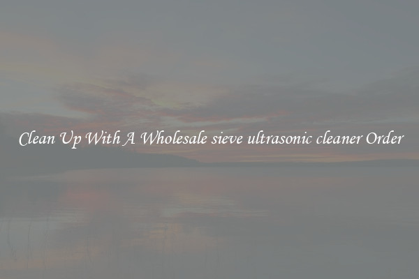 Clean Up With A Wholesale sieve ultrasonic cleaner Order