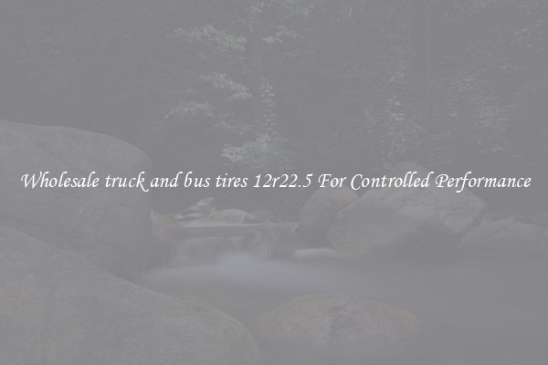 Wholesale truck and bus tires 12r22.5 For Controlled Performance