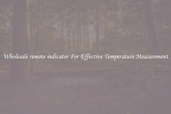 Wholesale remote indicator For Effective Temperature Measurement