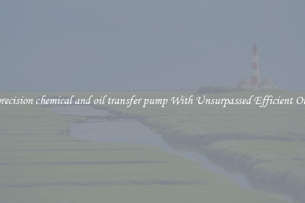 high precision chemical and oil transfer pump With Unsurpassed Efficient Outputs