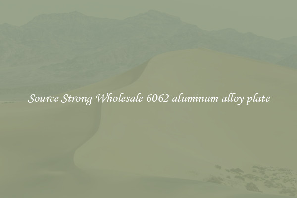 Source Strong Wholesale 6062 aluminum alloy plate